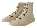 White Leather Lace Up Mens Boots