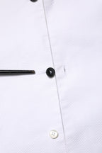 White Bib Cotton Poplin GOLD Men Formal Shirt