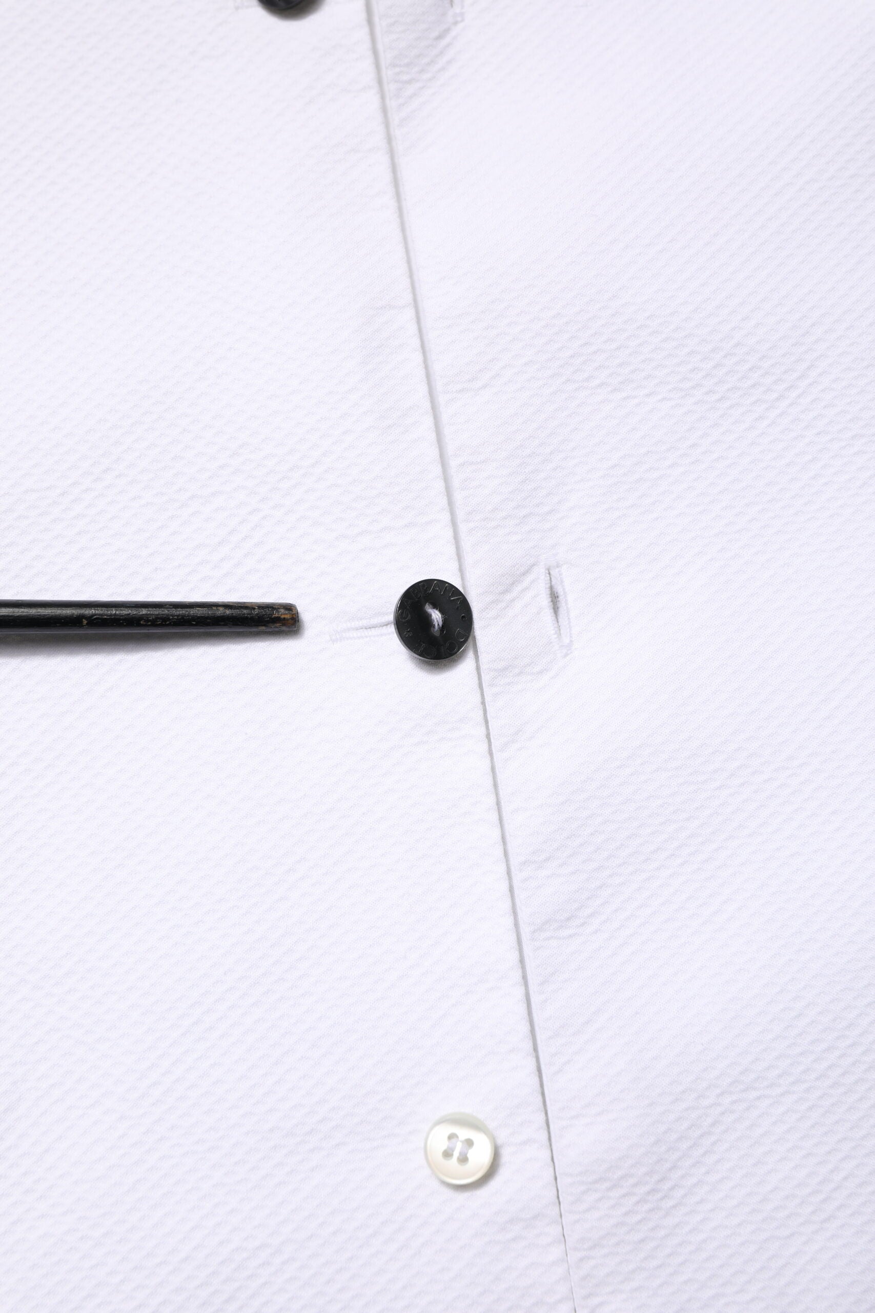 White Bib Cotton Poplin GOLD Men Formal Shirt