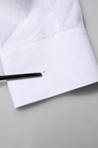 White Bib Cotton Poplin GOLD Men Formal Shirt