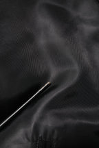 Black Polyester Logo Plaque Bomber Jacket