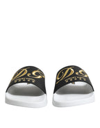 White Black Leather Sandals Beachwear Shoes