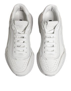 White Leather Daymaster Low Top Sneakers Shoes