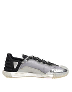 Black Silver NS1 Men Low Top Sneakers Shoes