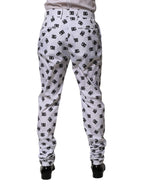 White Logo Cotton Skinny Denim Trouser Pants