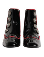 Black Jackie Buttoned Chelsea Boots Shoes