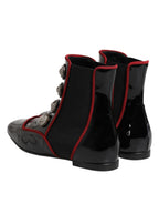 Black Jackie Buttoned Chelsea Boots Shoes