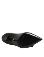 Black Devotion Leather Heels Pumps Shoes
