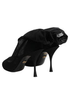 Black Silk Stretch Mesh Sock Boots Shoes