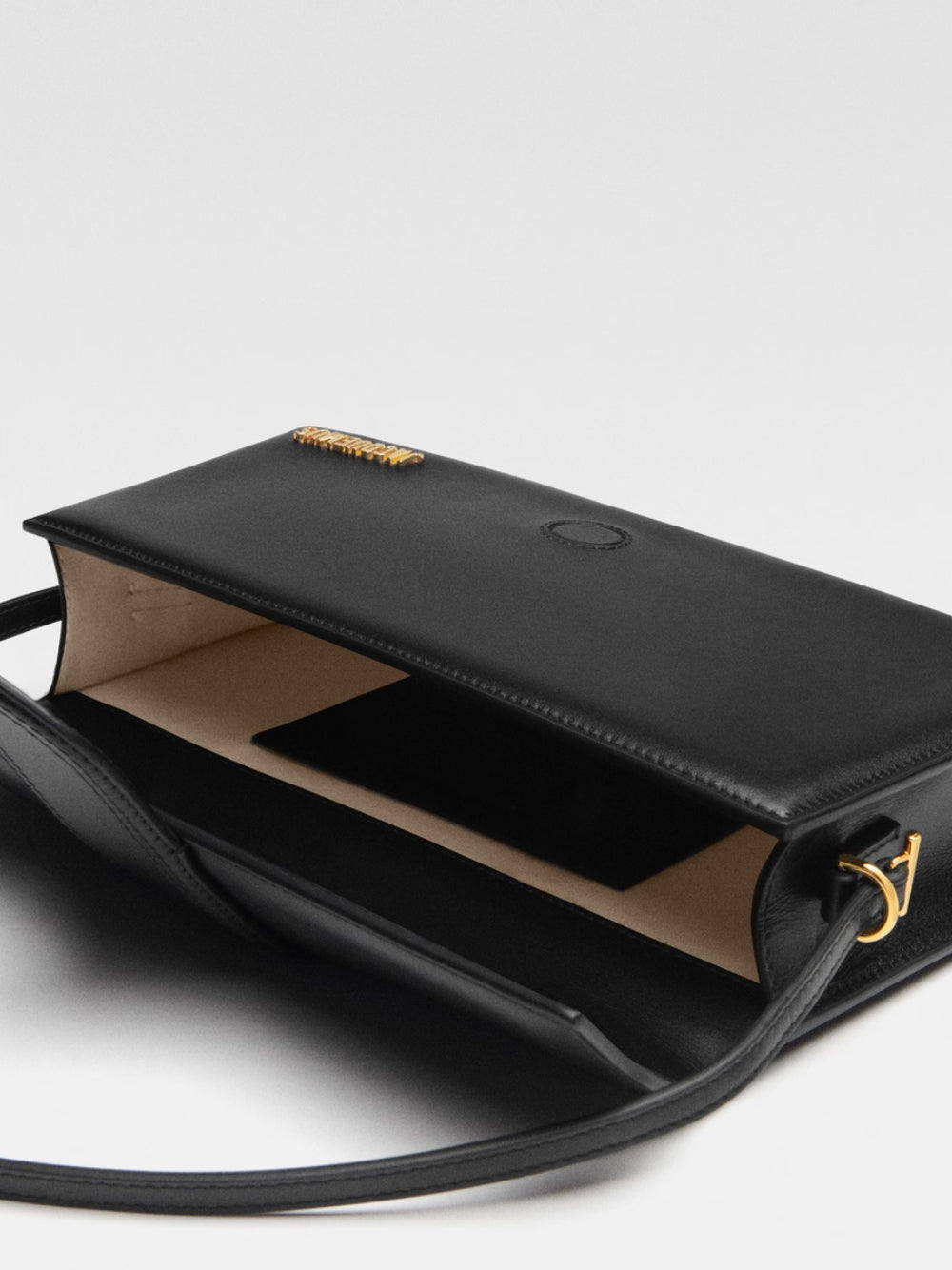 Black  leather Le Bambino Long bag