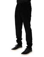 Black Cotton Men Dress Formal Trouser Pants