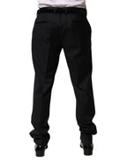 Black Wool Men Formal Dress Trouser Pants