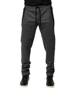 Gray Black Wool Blend Jogger Sweatpants  Pants