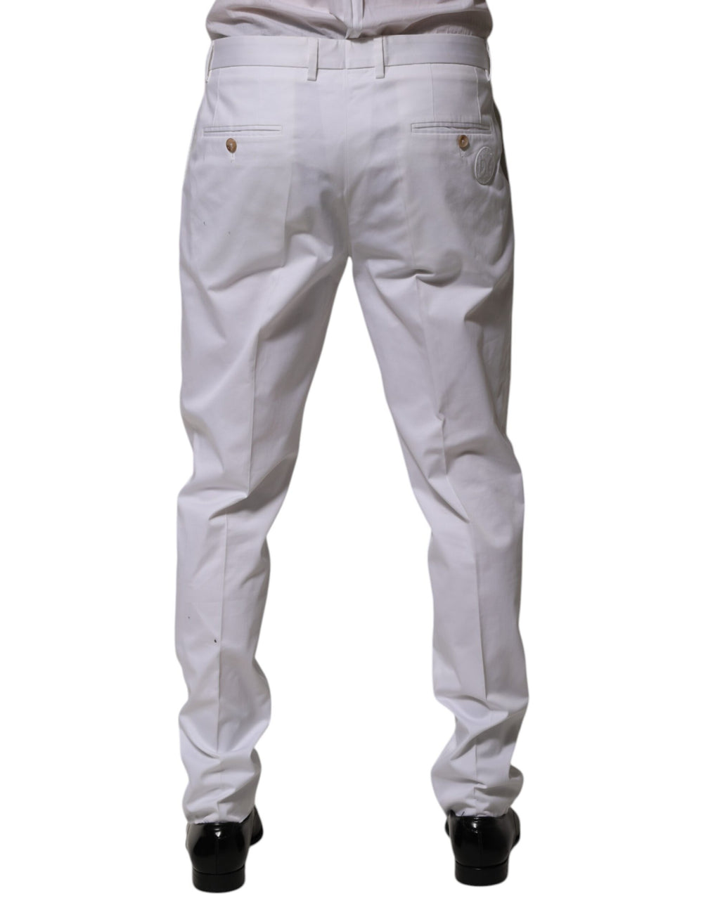 White Cotton Dress Slim Formal Trouser Pants