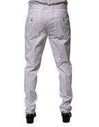 White Cotton Dress Slim Formal Trouser Pants
