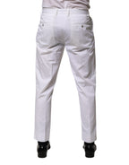 White Cotton Dress Slim Formal Trouser Pants