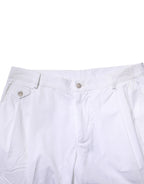 White Cotton Dress Slim Formal Trouser Pants
