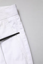 White Cotton Dress Slim Formal Trouser Pants