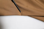 Brown Cotton Chino Mid Waist Men Jogger Pants