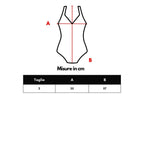 Orange Polyester One-Piece Swimsuit