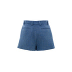 Blue Wool Shorts