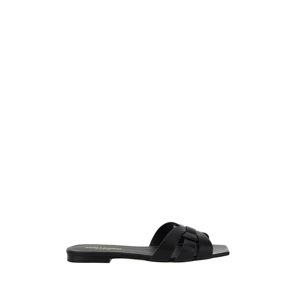 Black Calf Leather Bos Taurus Strap-On Sandals