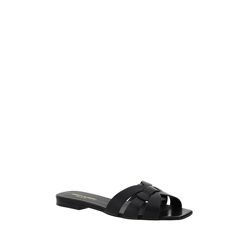 Black Calf Leather Bos Taurus Strap-On Sandals
