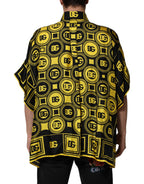 Yellow Silk Silver DG Logo Geometric T-shirt