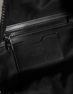 White DG Stars Print Nylon Travel Backpack Bag