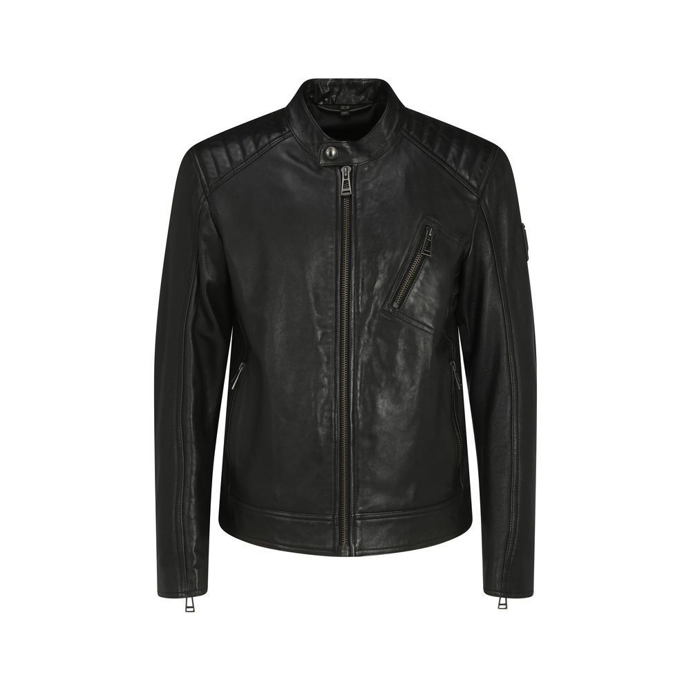 Black Lamb Ovis Aries Aries Leather Jacket