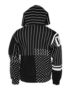 Black Stripes Hooded Men Sweatshirt Sweater