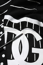 Black Stripes Hooded Men Sweatshirt Sweater