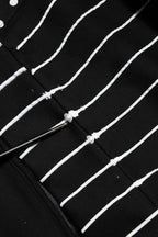 Black Stripes Hooded Men Sweatshirt Sweater