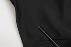 Black Polyester Turtleneck Pullover Sweater