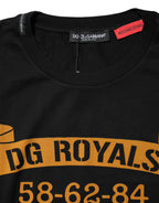 Black DG Royals Cotton Crew Neck T-shirt