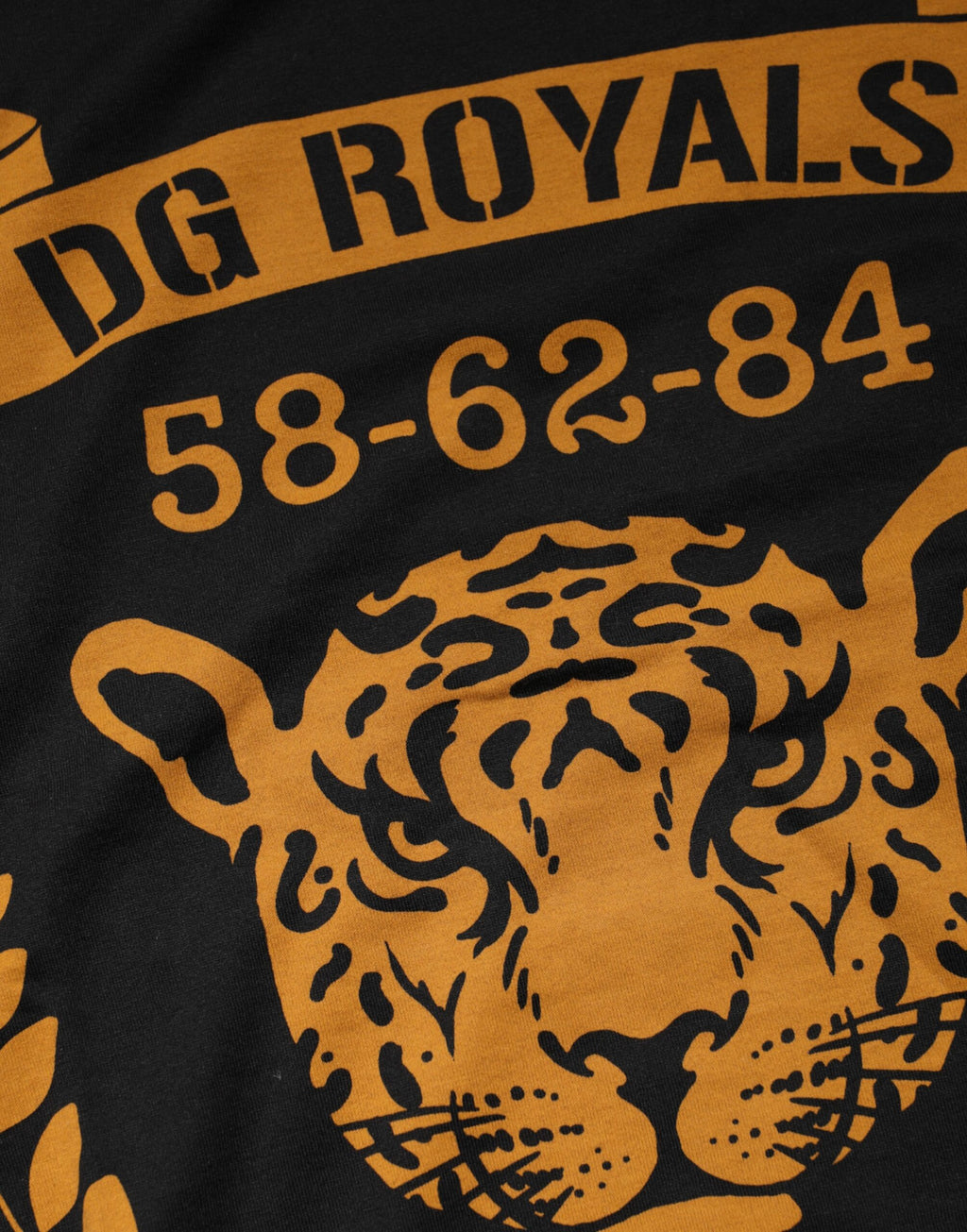 Black DG Royals Cotton Crew Neck T-shirt