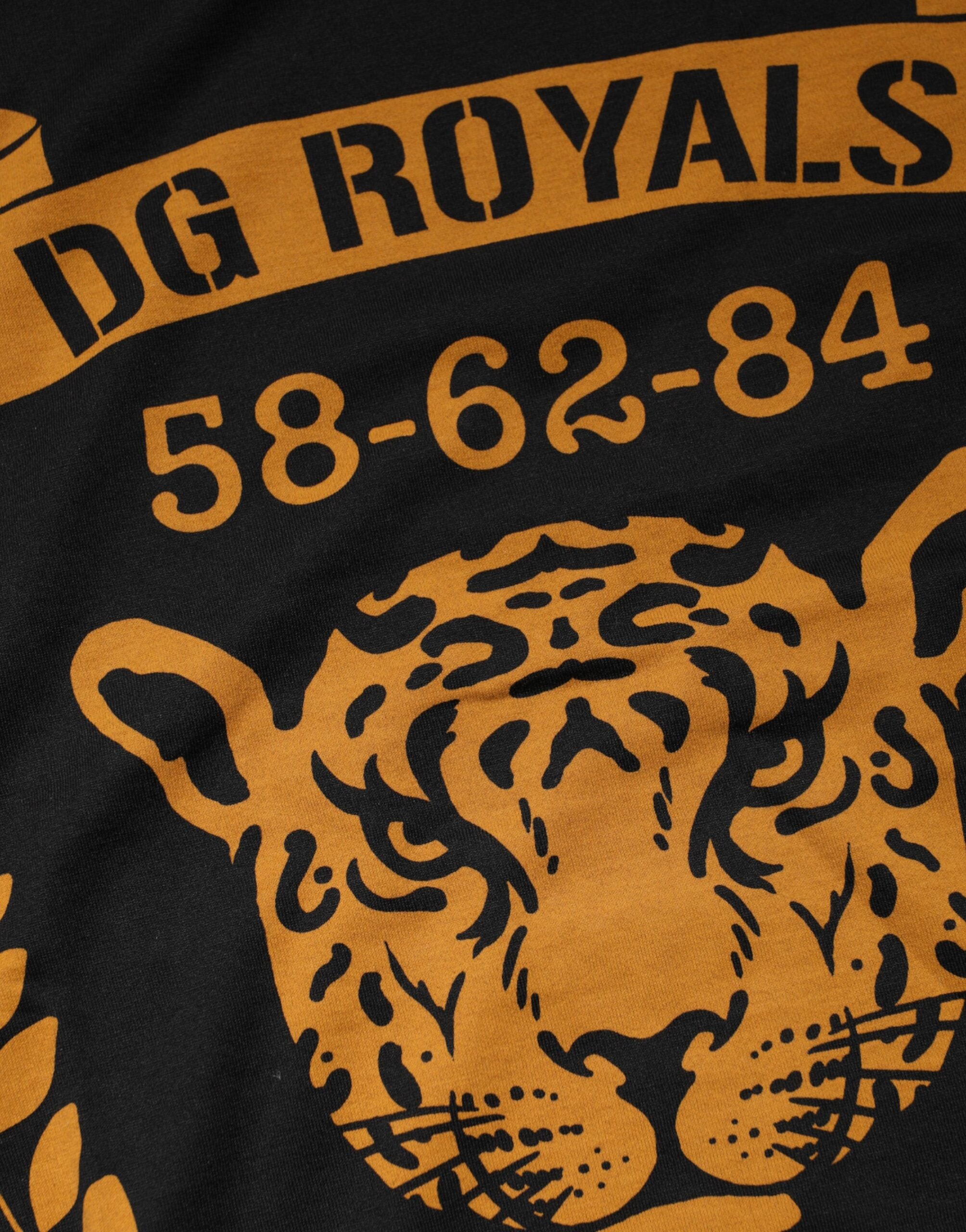 Black DG Royals Cotton Crew Neck T-shirt