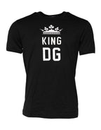 Black DG King Crown Cotton Crew Neck T-shirt