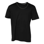 Black Chain Necklace Cotton Crewneck T-shirt