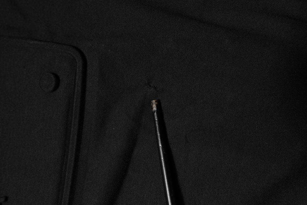 Black Embossed Logo Cotton Crew Neck T-shirt