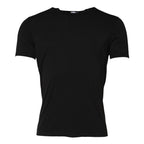 Black Modal Men Crew Neck Underwear T-shirt