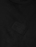 Black Logo Plaque Cotton Crew Neck T-shirt