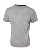 Gray DG Graphic Print Cotton Crewneck T-shirt
