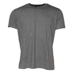 Gray Cotton Crew Neck Short Sleeves T-shirt