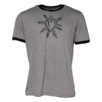 Gray Sacred Heart Cotton Crew Neck T-shirt