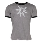 Gray Sacred Heart Cotton Crew Neck T-shirt