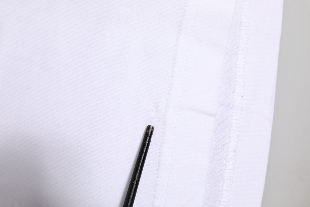 White Logo Crew Neck Short Sleeves T-shirt