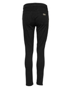 Black Cotton Skinny Mid Waist Denim Jeans