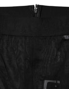 Black Nylon Leggings Stretch Pants