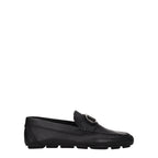 Black Leather Slip-On Loafers